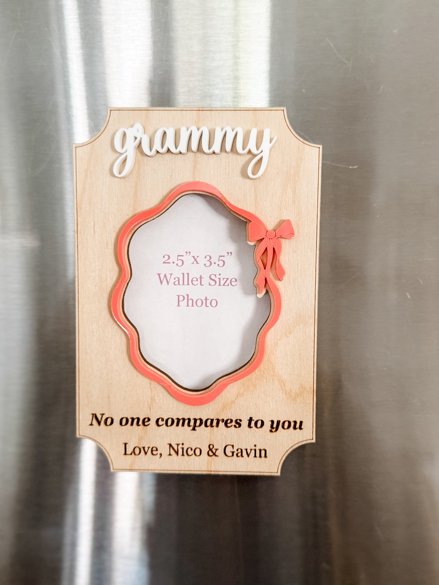 Bow Frame Fridge Magnet (Personalized)