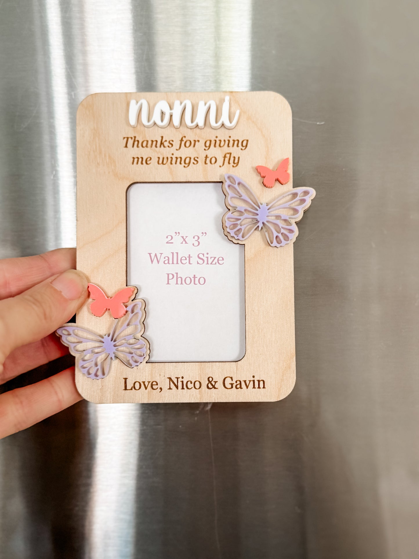 Butterfly Frame Fridge Magnet (Personalized)